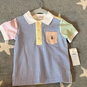 NWT Ralph Lauren 18m polo. Adorable pastel stripes